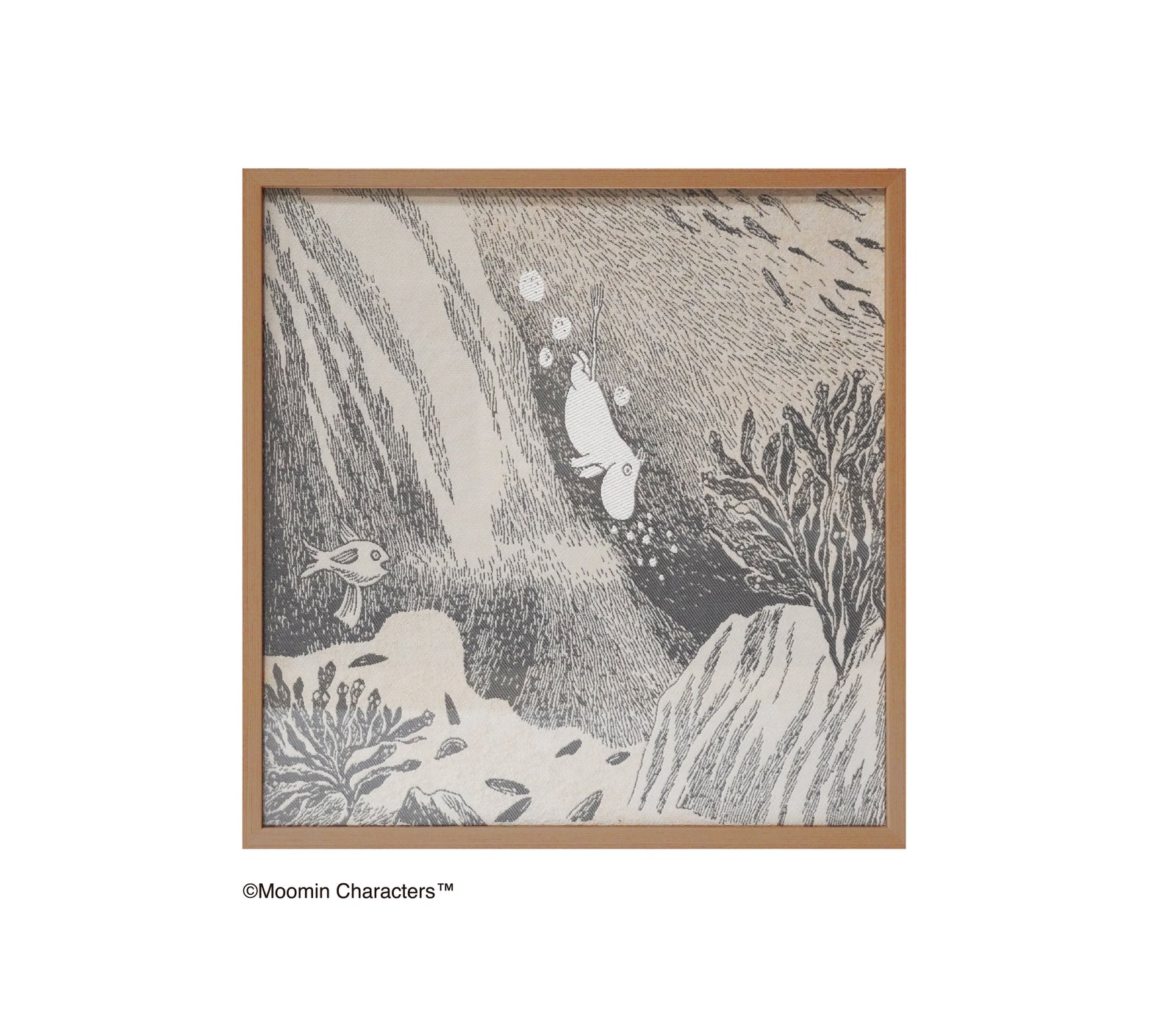 MOOMINコラボ＞西陣織額装「MOOMIN's Treasure Dive-ムーミンの宝探し