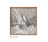 ＜MOOMINコラボ＞西陣織額装「MOOMIN’s Treasure Dive-ムーミンの宝探しダイブ-」 モノクロ