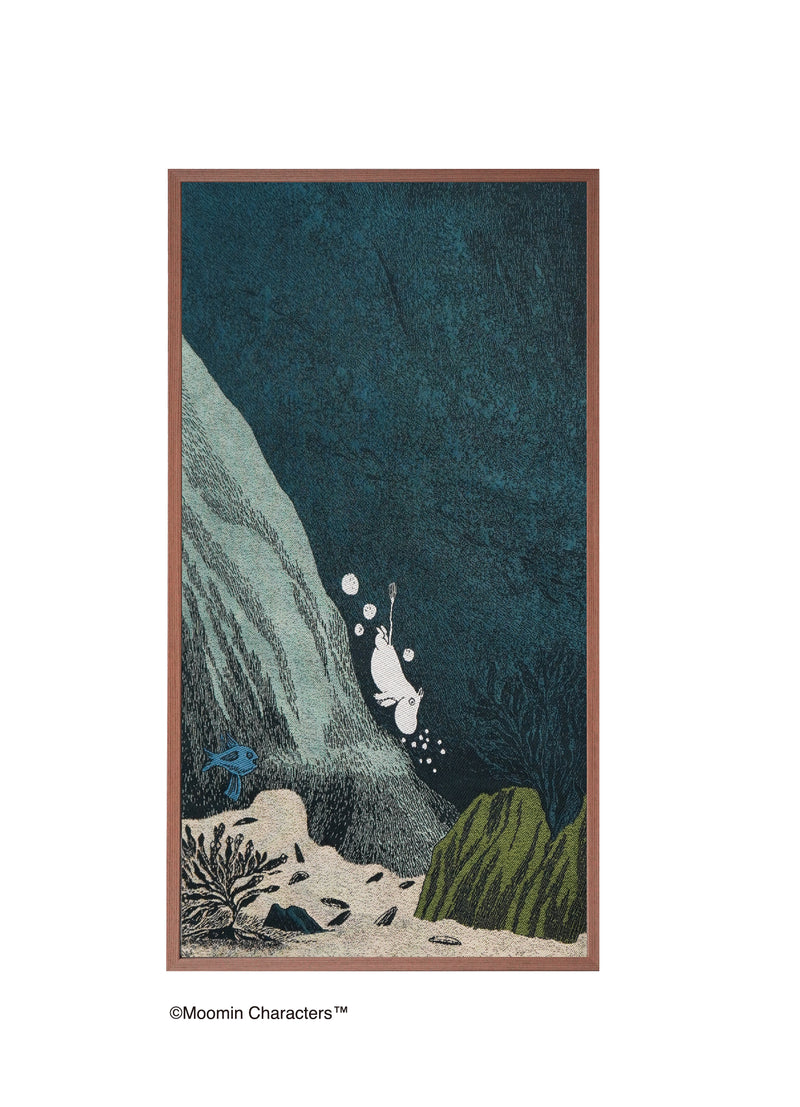 MOOMINコラボ＞西陣織額装「MOOMIN's Treasure Dive-ムーミンの宝探し