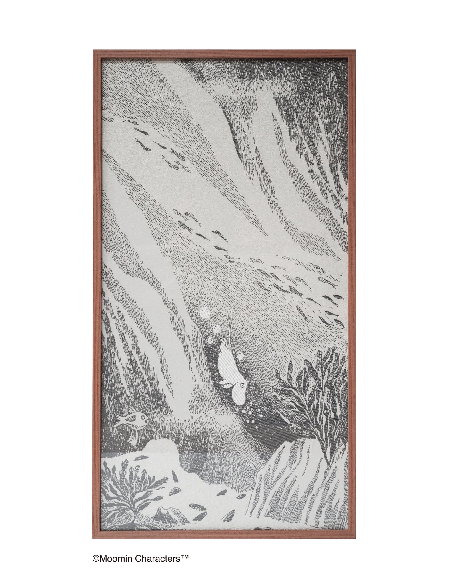 MOOMINコラボ＞西陣織額装「MOOMIN's Treasure Dive-ムーミンの宝探し