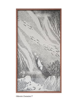 ＜MOOMINコラボ＞西陣織額装「MOOMIN’s Treasure Dive-ムーミンの宝探しダイブ-」 モノクロ