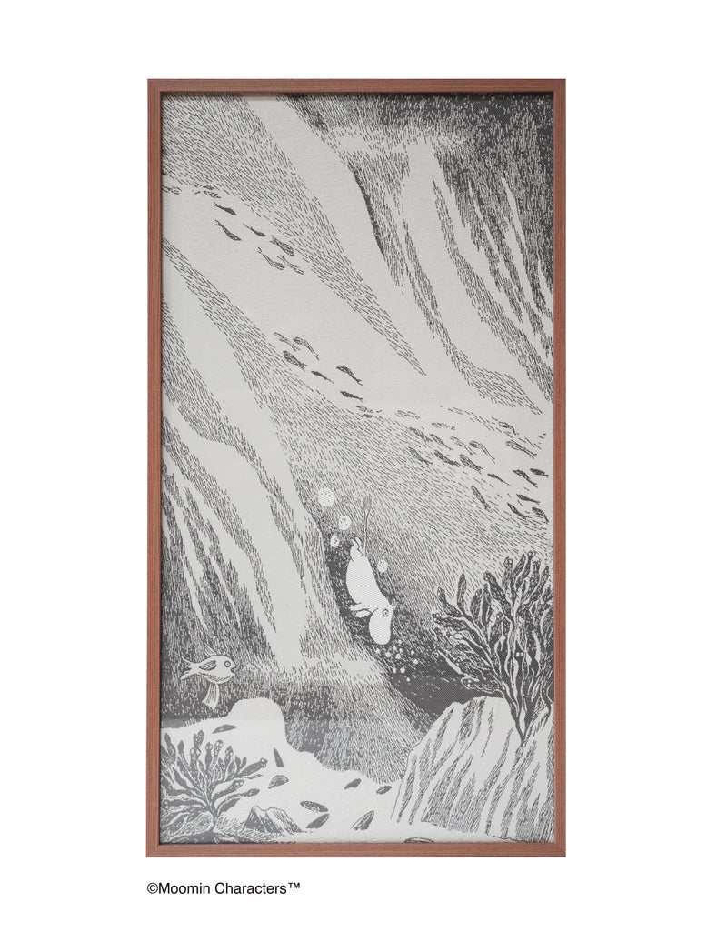 MOOMINコラボ＞西陣織額装「MOOMIN's Treasure Dive-ムーミンの宝探し