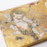 雷神パネル 風神雷神図 西陣織 木製パネル