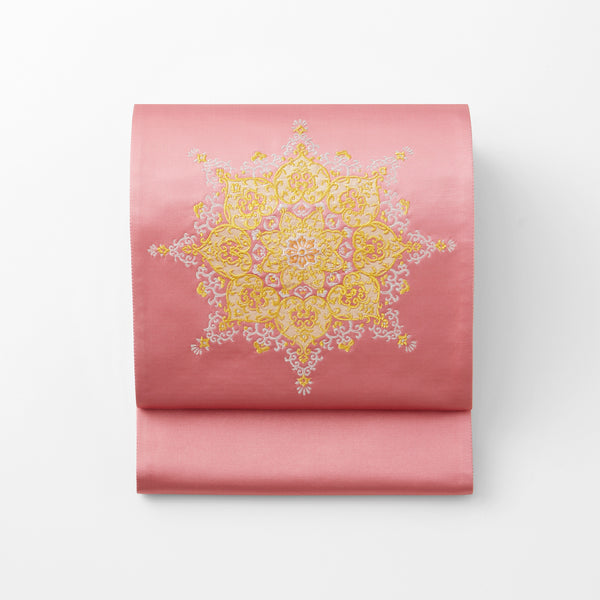 楊貴妃 シンプル 桃 紫 金刺繍 宝相華文 袋帯 西陣織 – ROKUMONJIYA